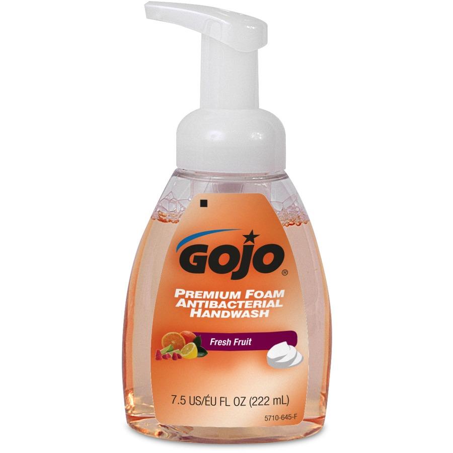GOJO Premium foam antibacterial handwash 7.5fl oz pump bottle table top foaming products 6/7.5oz - 5710-06