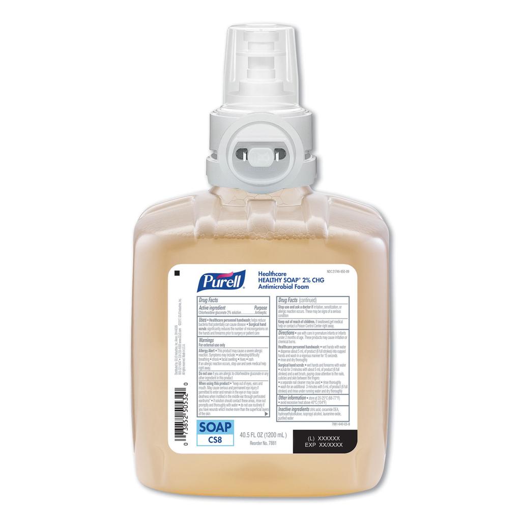 Purell Heatlhcare Healthy Soap 2.0% CHG Antimicrobial Foam 2x1200ML - 7881-02