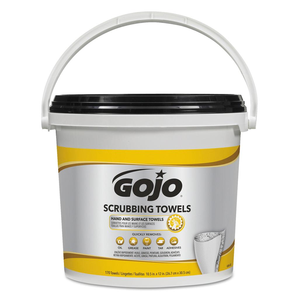 GOJO 170 count bucket scrubbing wipes 2/170ct - 6398-02