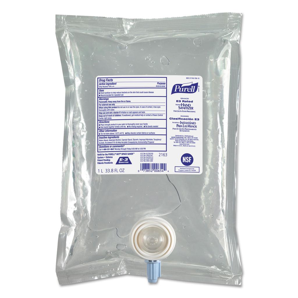 GOJO TFX 1200ml Purell instant hand sanitizer foam with biobased content 2/1200ml - 2163-08