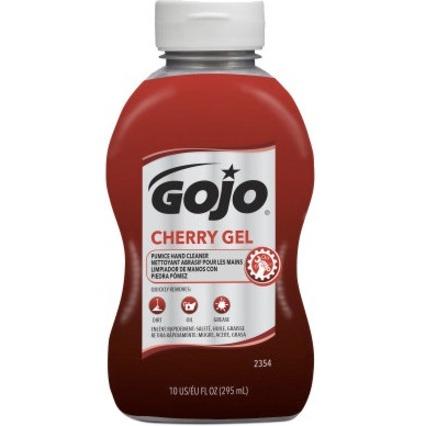 GOJO 10fl oz squeeze bottle cherry gel pumice hand cleaner 8/10oz - 2354-08
