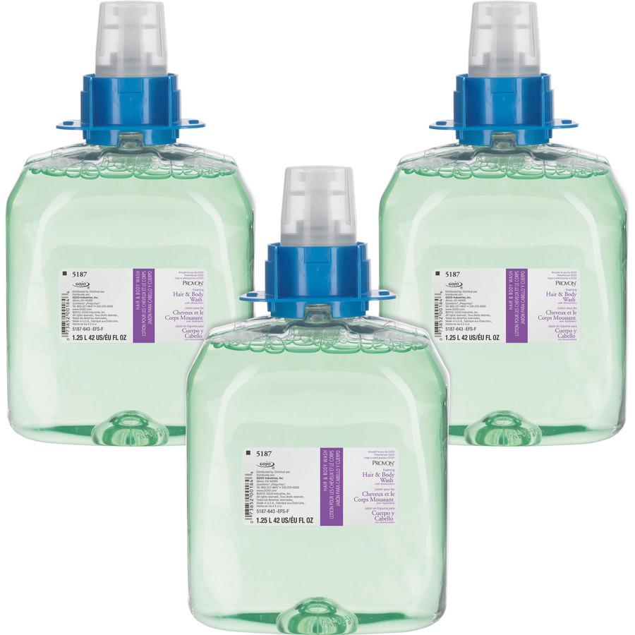 GOJO PROVON Foaming Hair & Body Wash with Moisturizers - FMX-121250 mL, 3/1250ML - 5187-03
