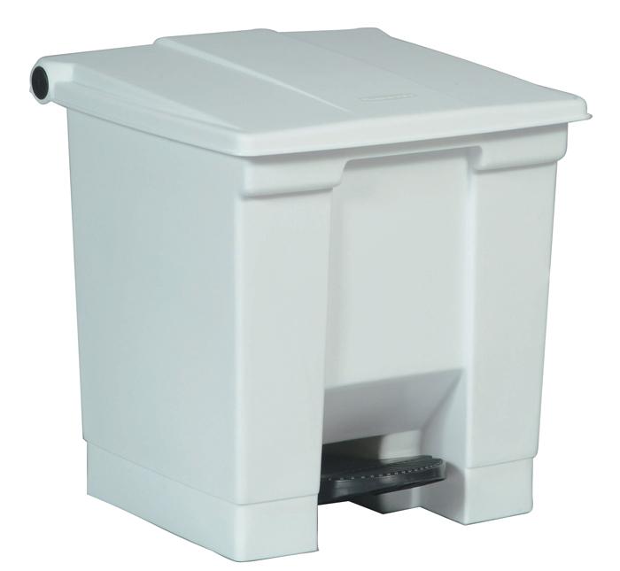 Step Can Rectangular Flat 8 Gal White - FG614300WHT