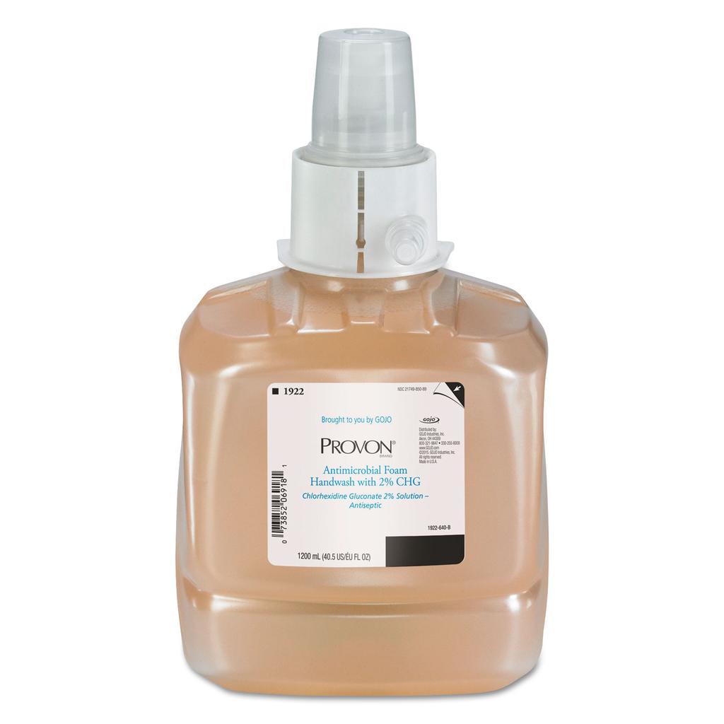 PROVON Antimicrobial Foam Handwash with 2% CHG 1200 mL Refill for PROVONLTX-12Dispenser - 1922-02
