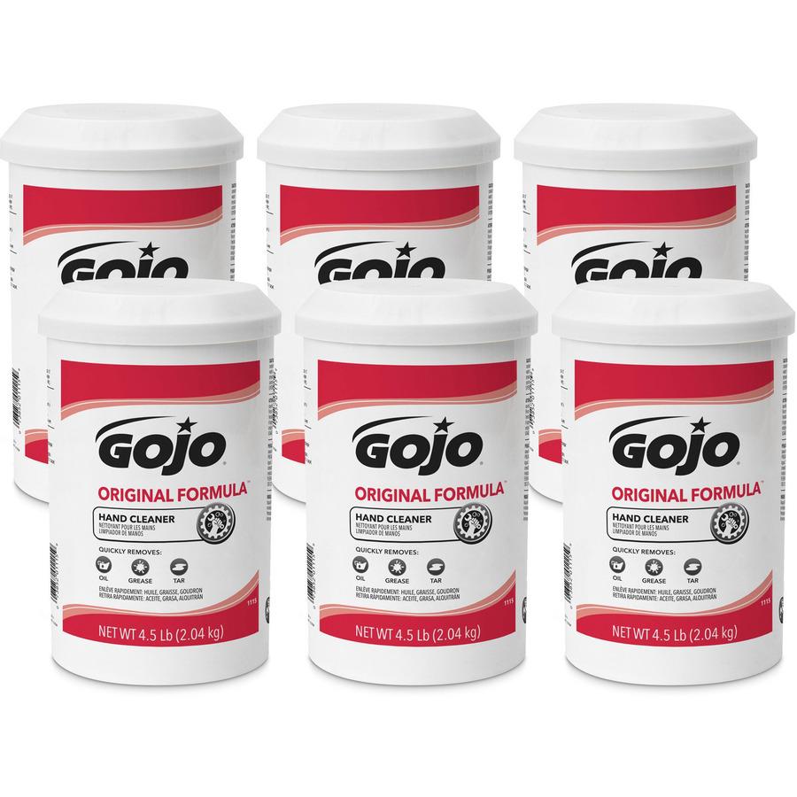 GOJO 4.5lb plastic cartridge/ style refill original formula hand cleaner 6/4.5lb - 1115-06