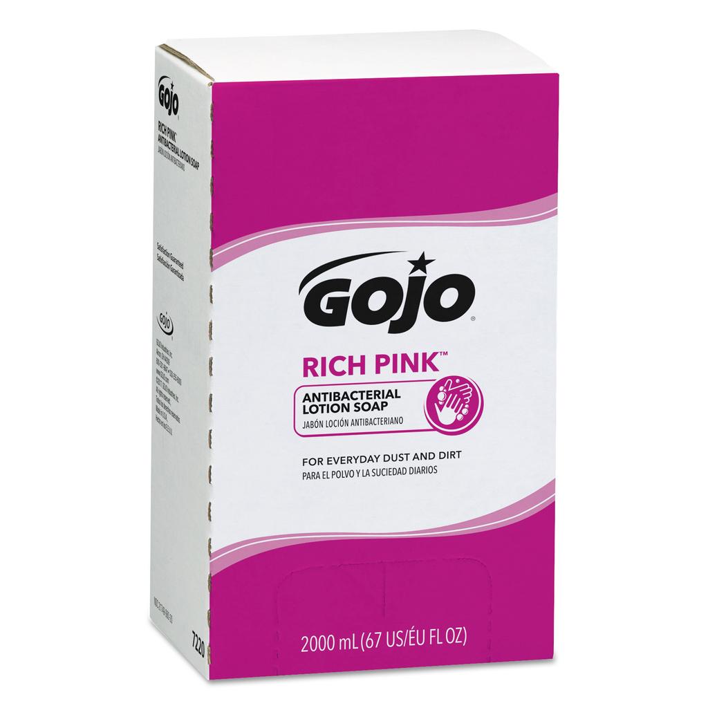 GOJO rich pink antibacterial lotion soap pro 2000 bag-in-box system 4/case - 7220-04