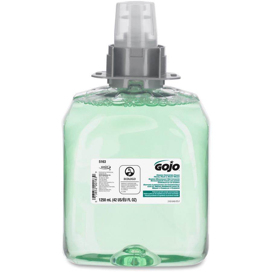 GOJO LUXURY FOAM HAIR & BODYWASH, 1250ml, 3/case - GOJ516303