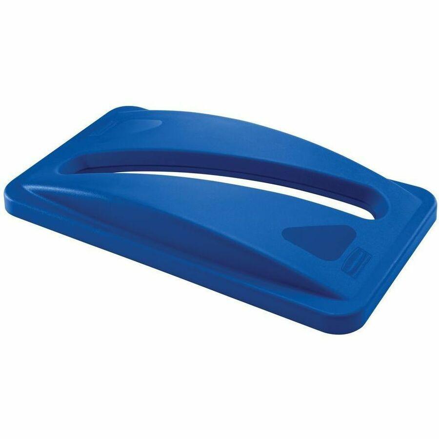 Slim Jim Blue Rectangular Recycling Container Lid - FG270388BLUE