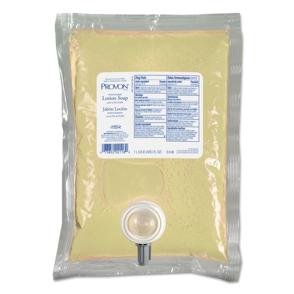 GOJO PROVON Antimicrobial Lotion Soap with 0.3% Chloroxylenol- NXT1000 mL, 8/1000ML - 2118-08