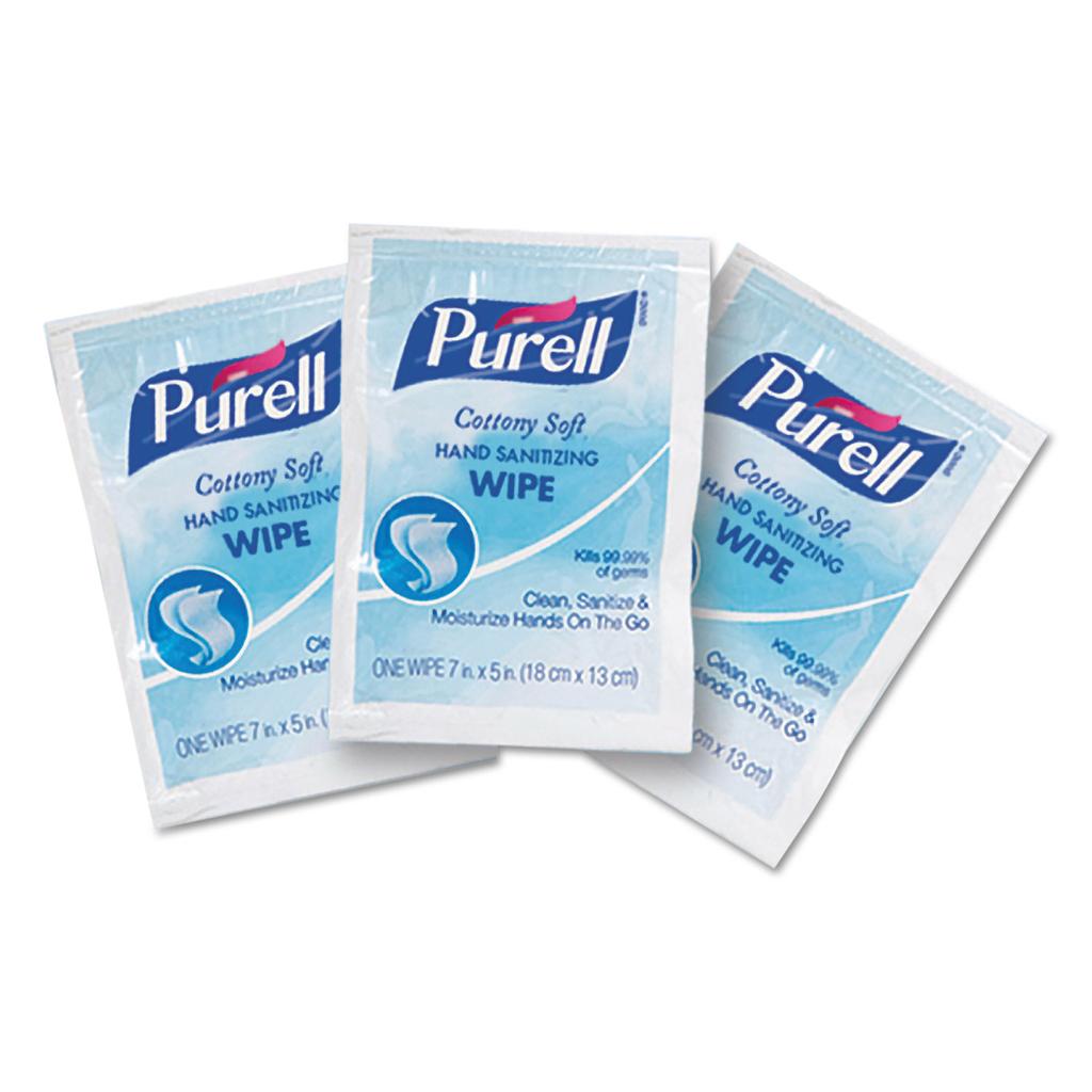 GOJO individually wrapped wipes- 1000 count value packed case Purell program for workplace wellness 1000ct - 9026-1M