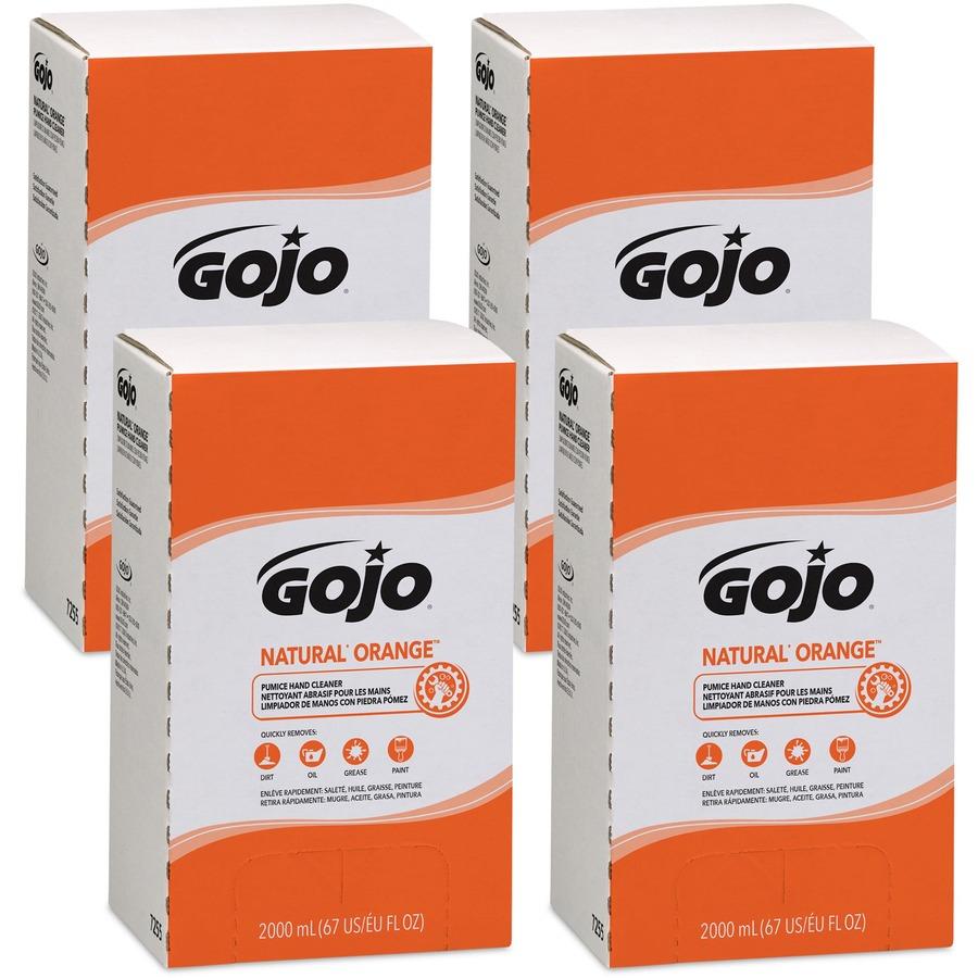 GOJO Natural Orange Pumice hand cleaner refill 2000ML, 4/Case - 7255-04