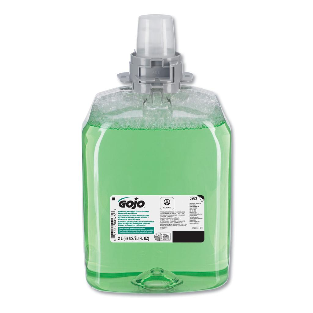 GOJO Green certified foam hand, hair & body wash 2000ml foaming products 2/200ml - 5263-02