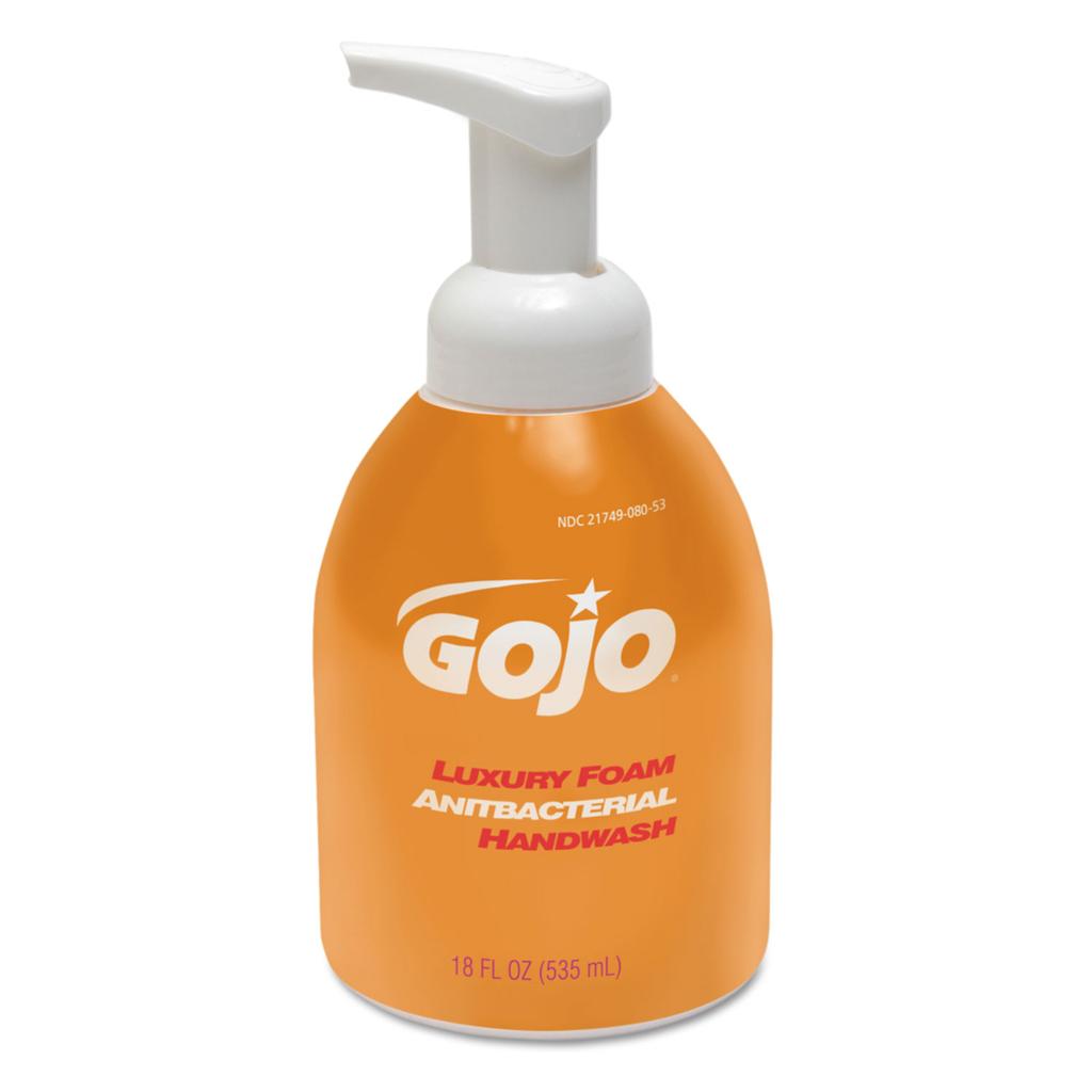 GOJO luxury foam antibacterial handwash 535ml pump bottle table top foaming products 4/535ml - 5762-04
