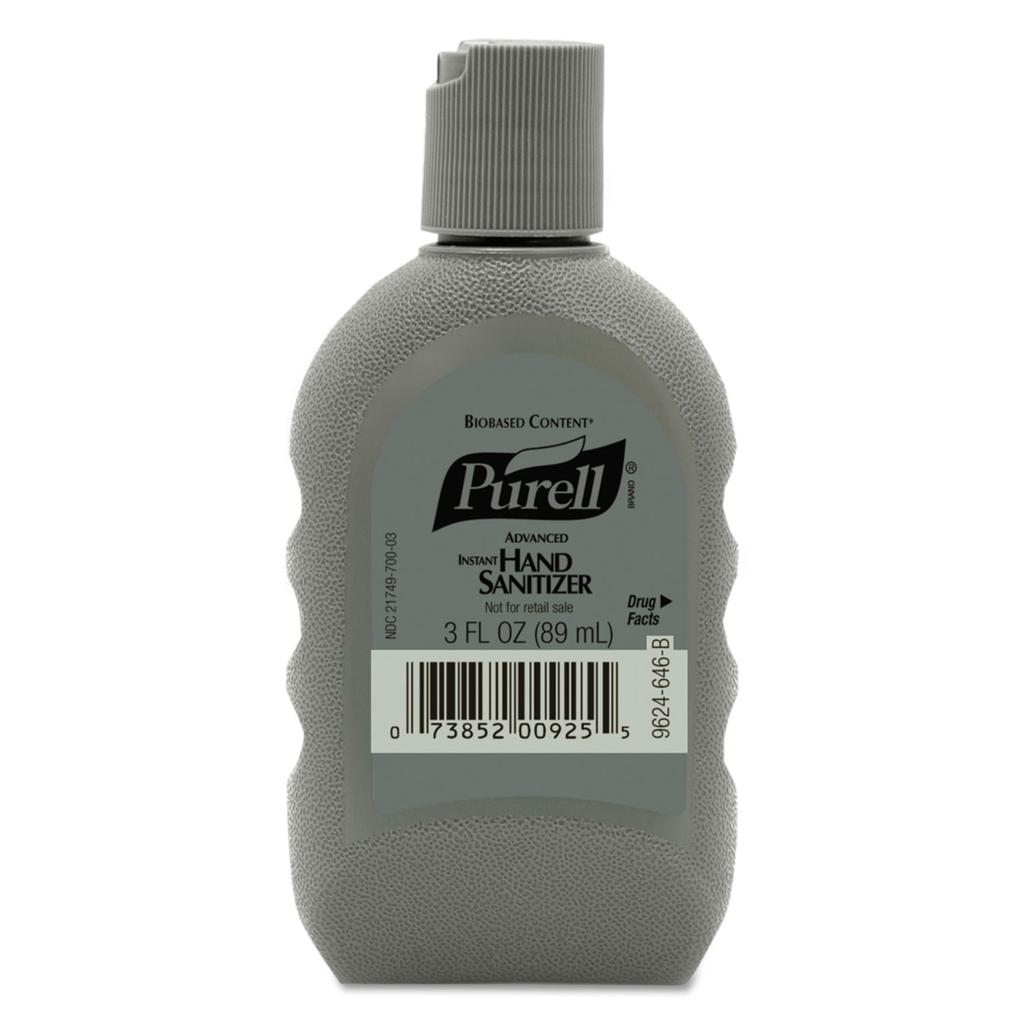 GOJO 3fl oz FST bottle, foliage green with disc-cap Purell hand sanitizer foam 24/3oz - 9624-24